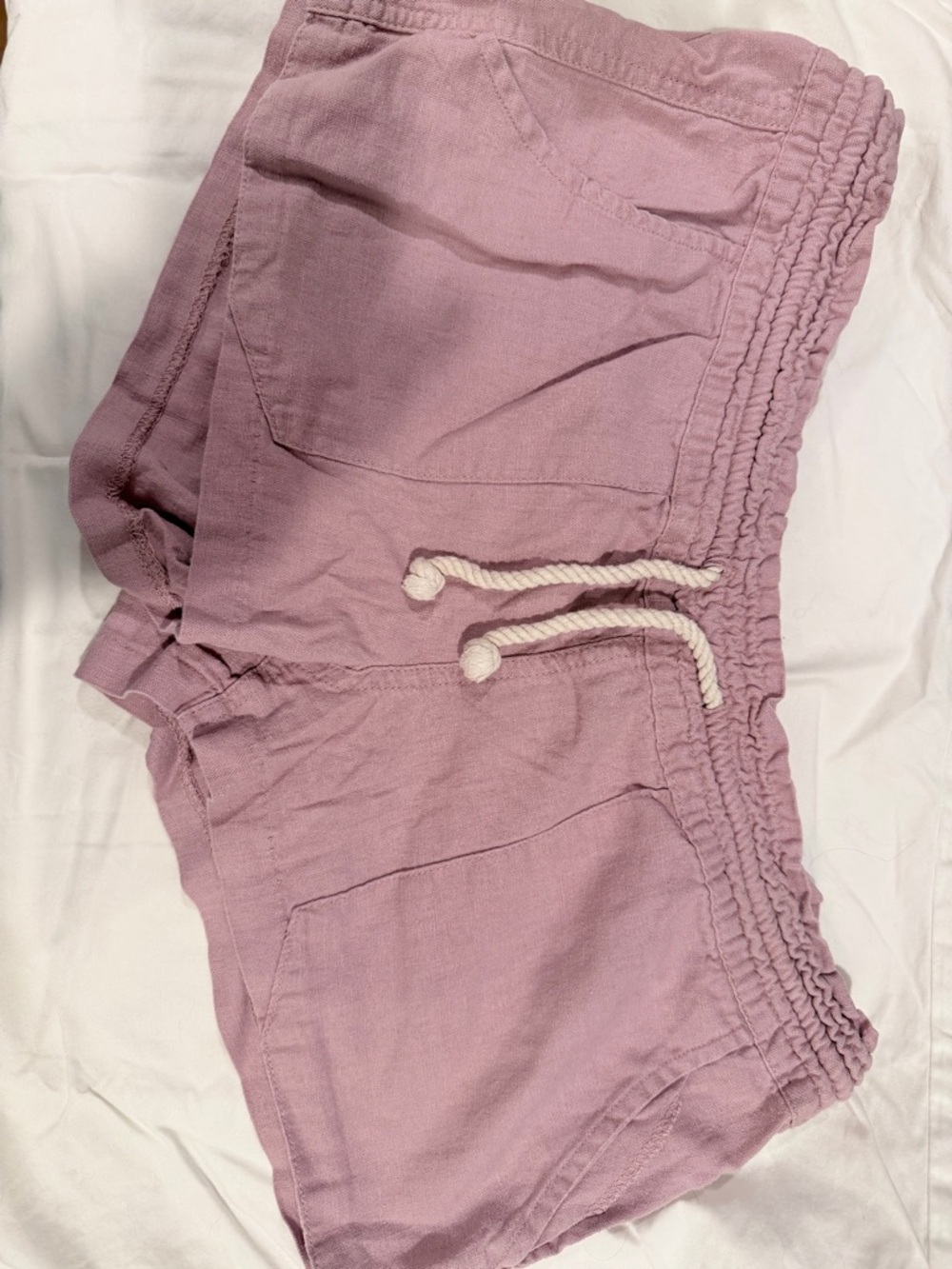 Roxy Women’s Pink Elastic-Waist Casual Shorts